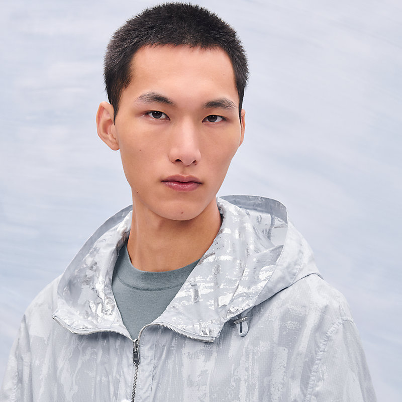 "Cavalcade siderale" reversible hooded jacket