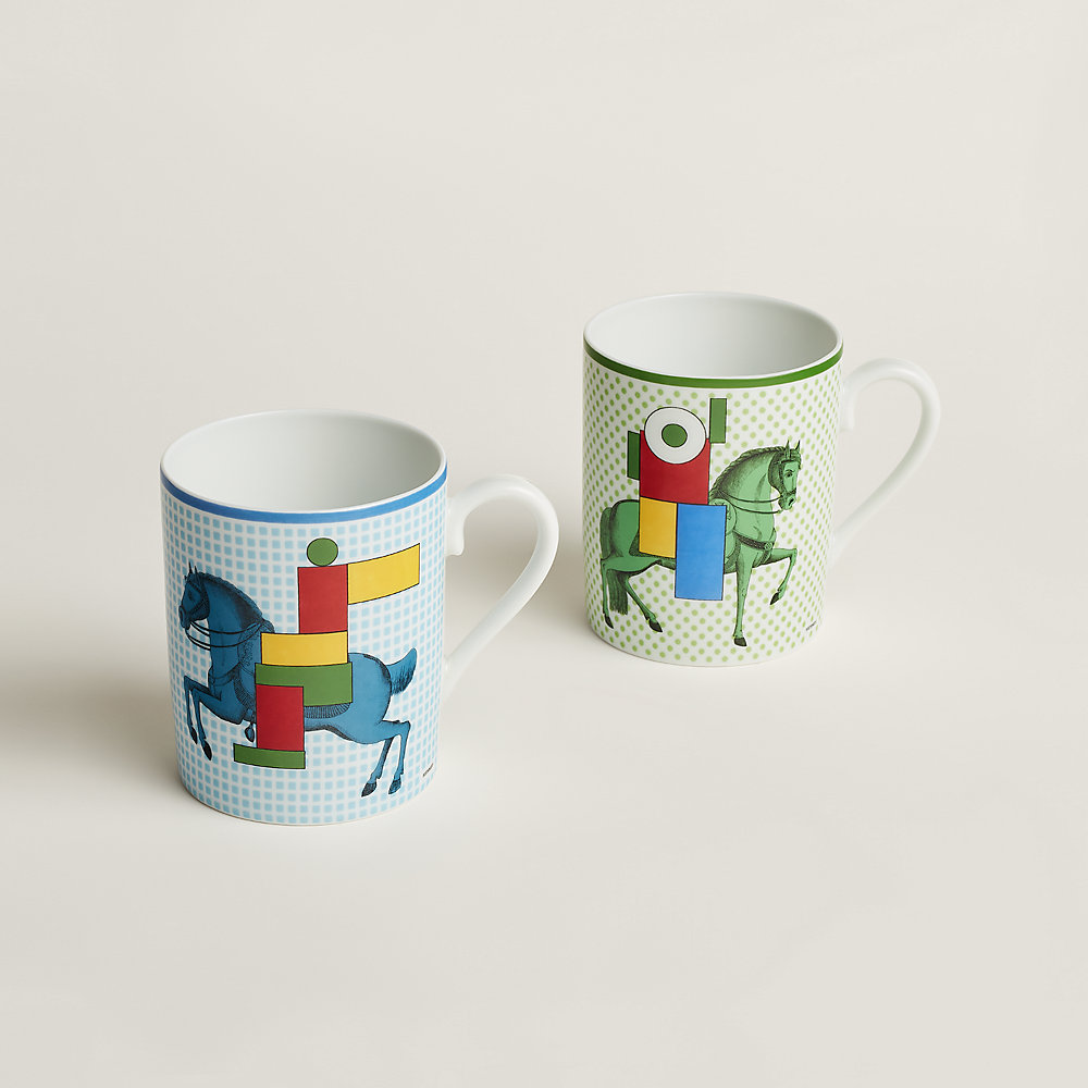 Cavalier en Formes set of 2 mugs | Hermès USA