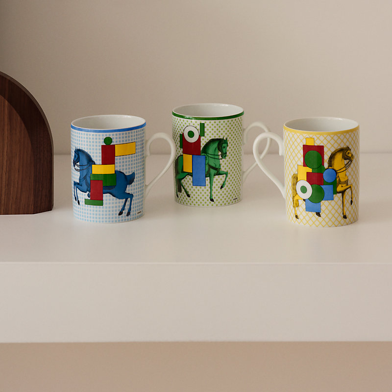 Cavalier en Formes set of 2 mugs | Hermès USA Cavalier en Formes set of 2 mugs | Hermès USA