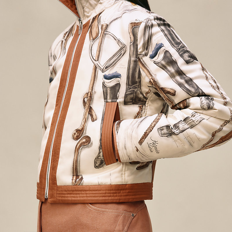 Cazadora de inspiración bomber estampado "À Propos de Bottes"