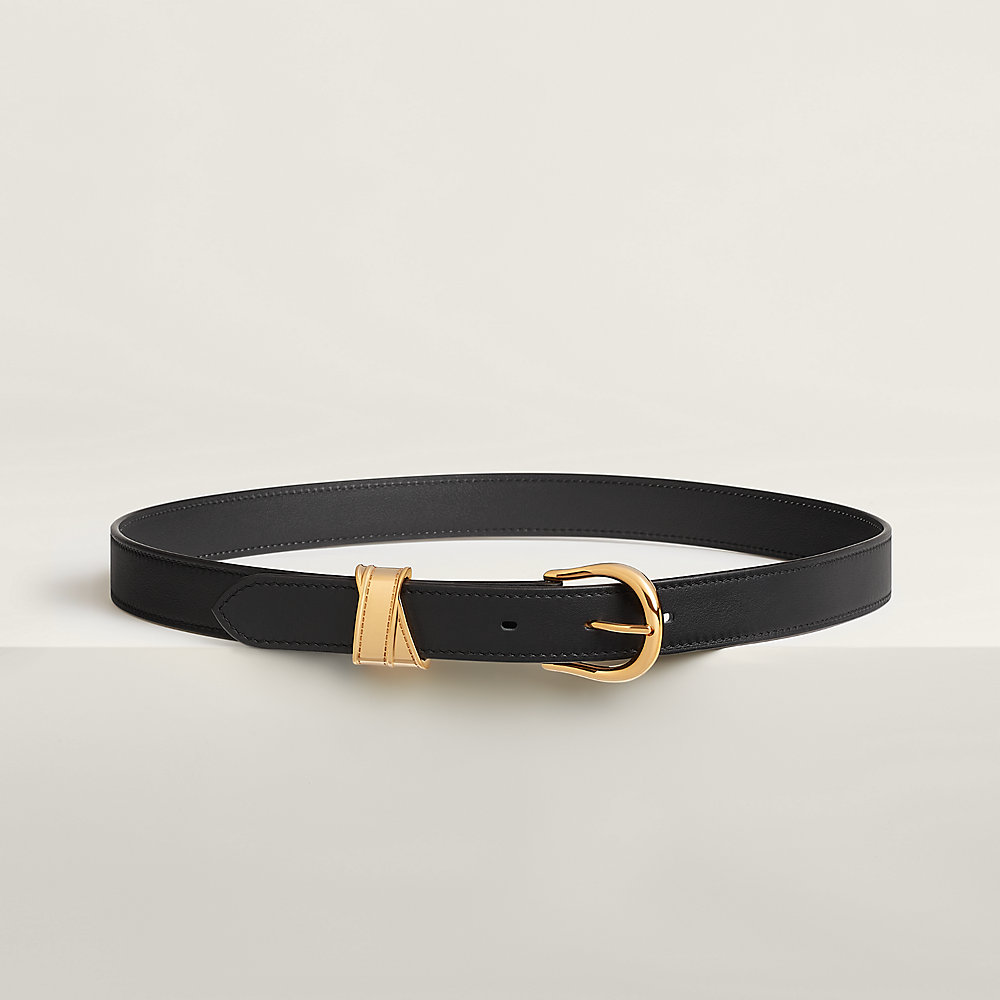 【HERMÈS】ceinture en cuir noir, ベルトsize85 Hermès - Black Belt Size 85 – Les Folies d'Eugenie