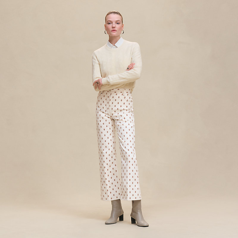【周りと差がつく】HERMES ブーツカットパンツ Chaines d'Ancres Chaine d'Ancre