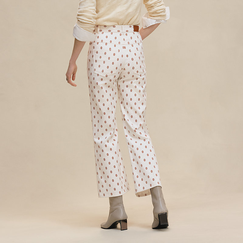 【GRAVER】White Flower Dot Embroidered Clip Bootcut Pants MUSINSA公式 | GRAVER [UNISEX] ZIPPER WHITE FLOWER WHITE CLIP