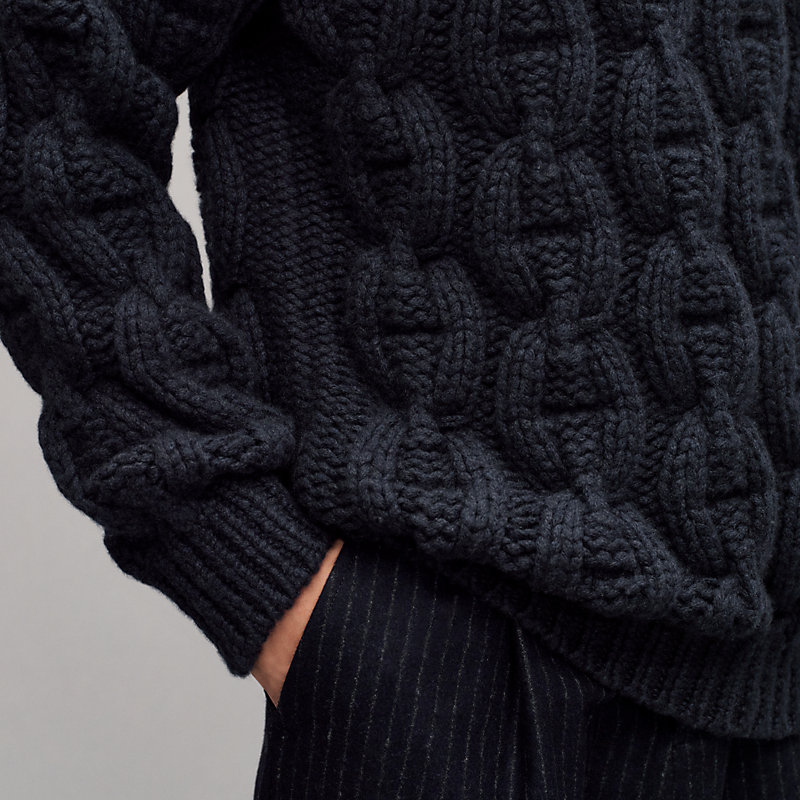 “Chaine d'Ancre d'Hiver” 터틀넥 스웨터