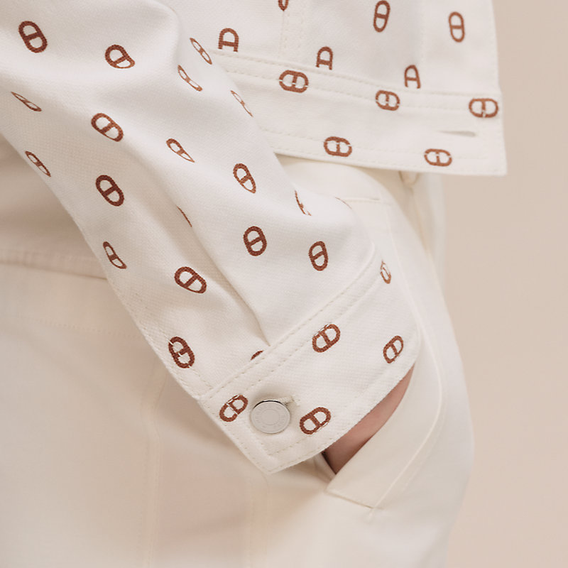 【印象的な柄と素材がポイント】HERMES Chained'Ancreジャケット XL以上 HERMES Chaine dAncre(エルメス シェーヌダンクル
