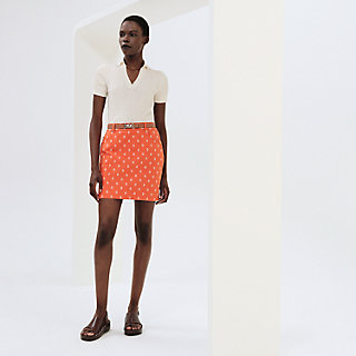 HERMES ミニスカート デニム「Chaine d'Ancre」プリント HERMES ミニスカート 