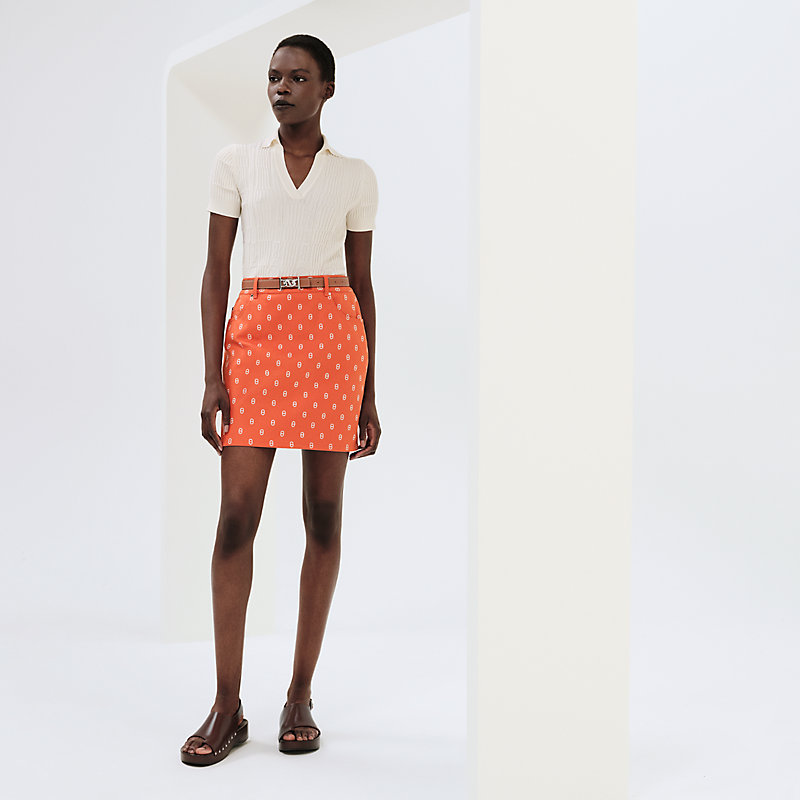 HERMES 25AW 海外限定 レディース ミニスカート Chaine d'Ancre Chaine d'Ancre