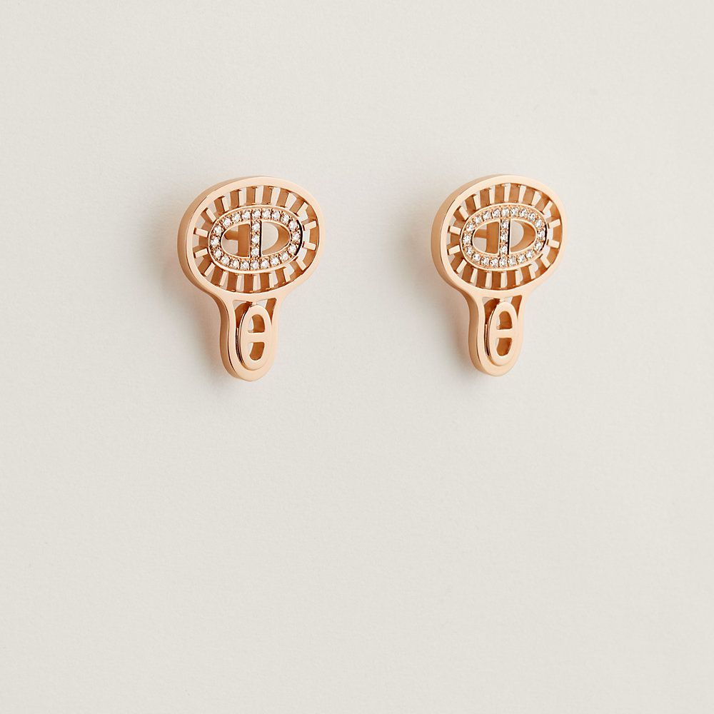 Chaine d'ancre Divine stud earrings, small model