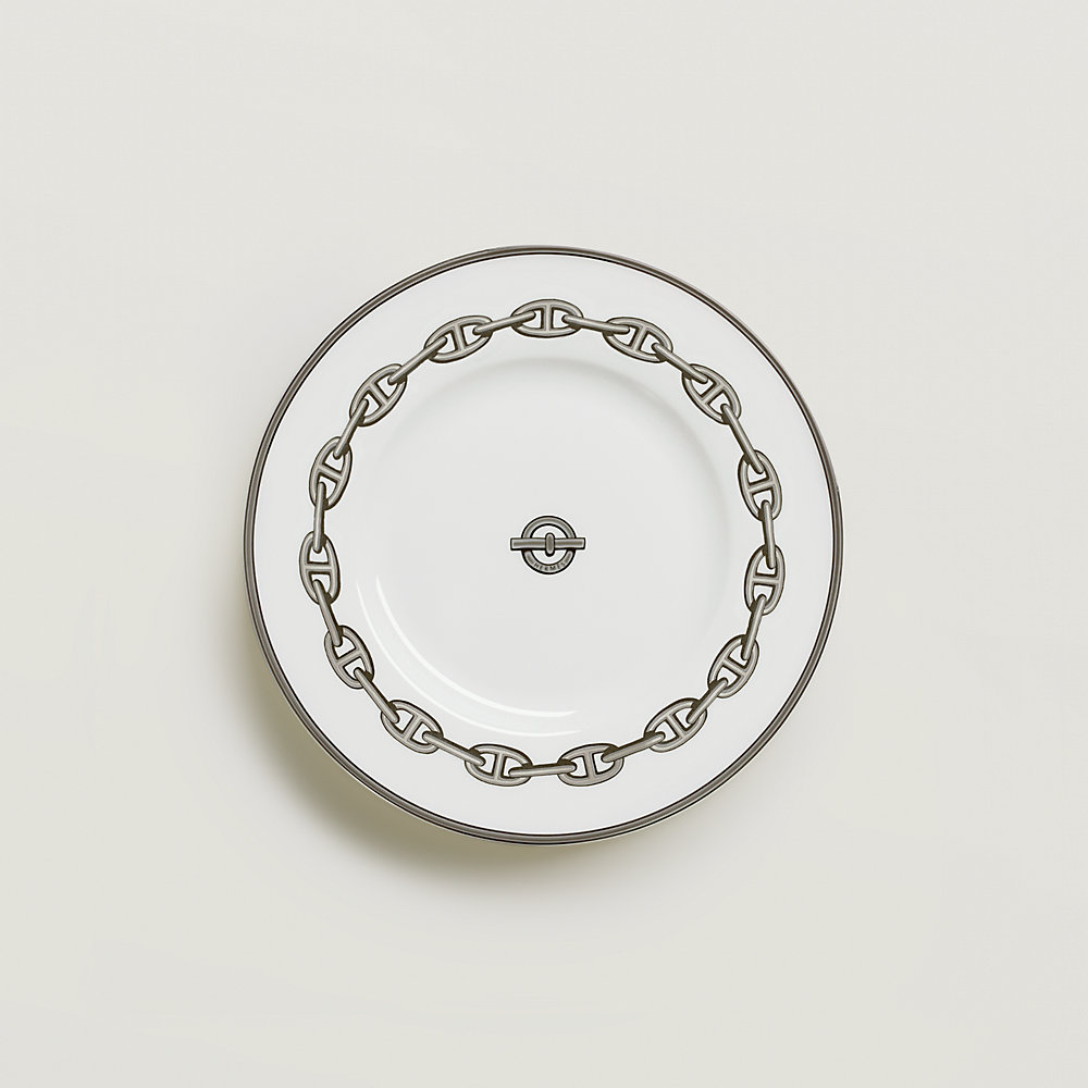 Chaine d'Ancre platinum bread and butter plate | Hermès Thailand