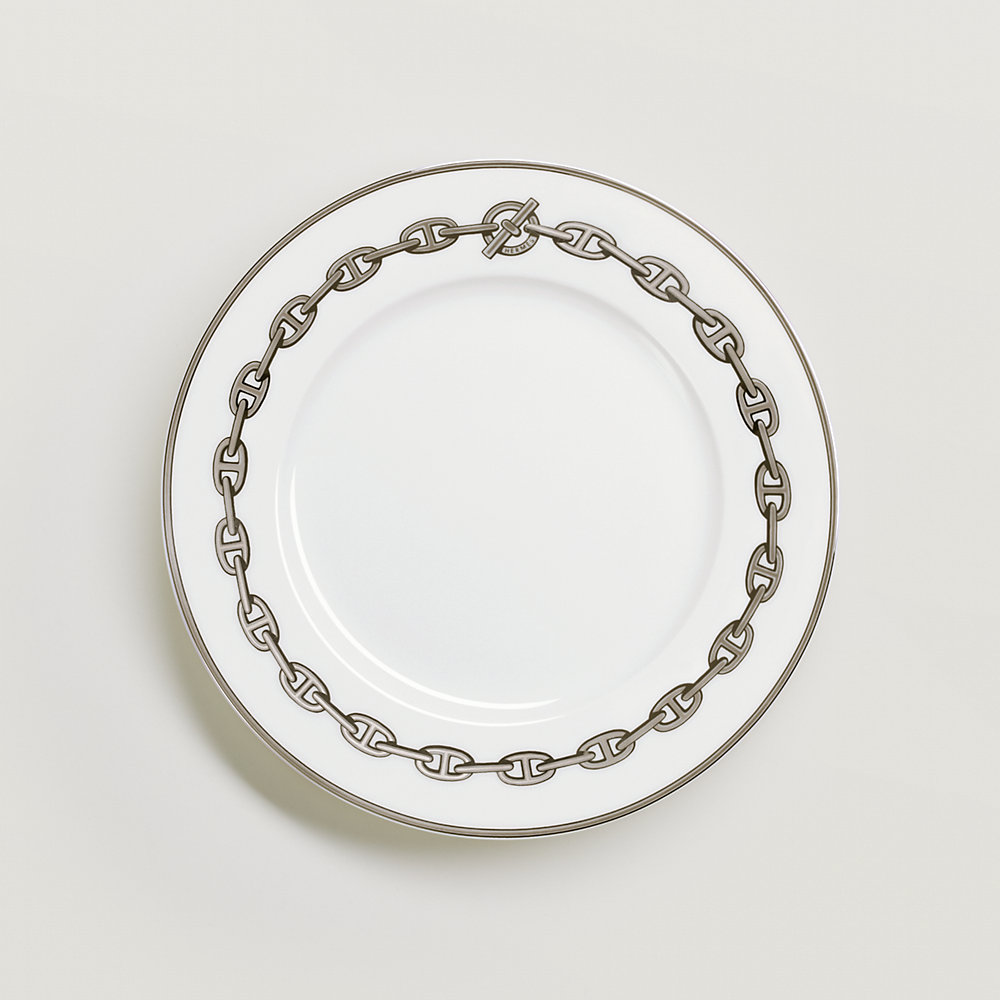 Chaine d'Ancre platinum dessert plate Hermès Norway
