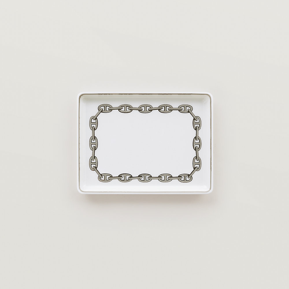 Hermès Chaîne d'Ancre 皿 Chaine d'Ancre platinum tray, small model | Hermès Canada
