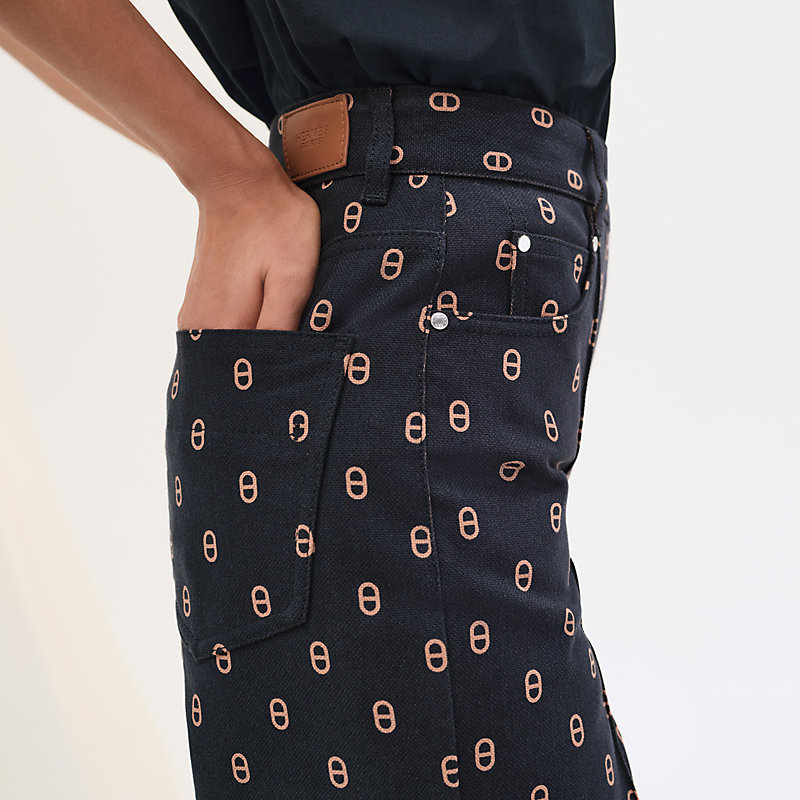 【周りと差がつく】HERMES ブーツカットパンツ Chaines d'Ancres 周りと差がつく】HERMES ブーツカットパンツ Chaines d'Ancres