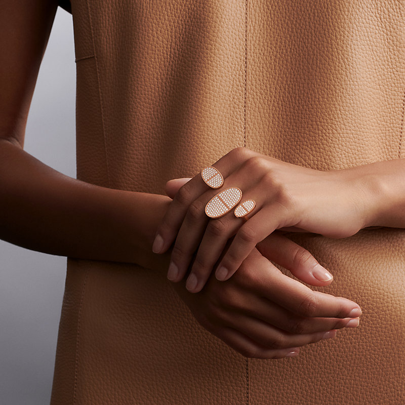 Chaine d'Ancre Verso double ring | Hermès Poland