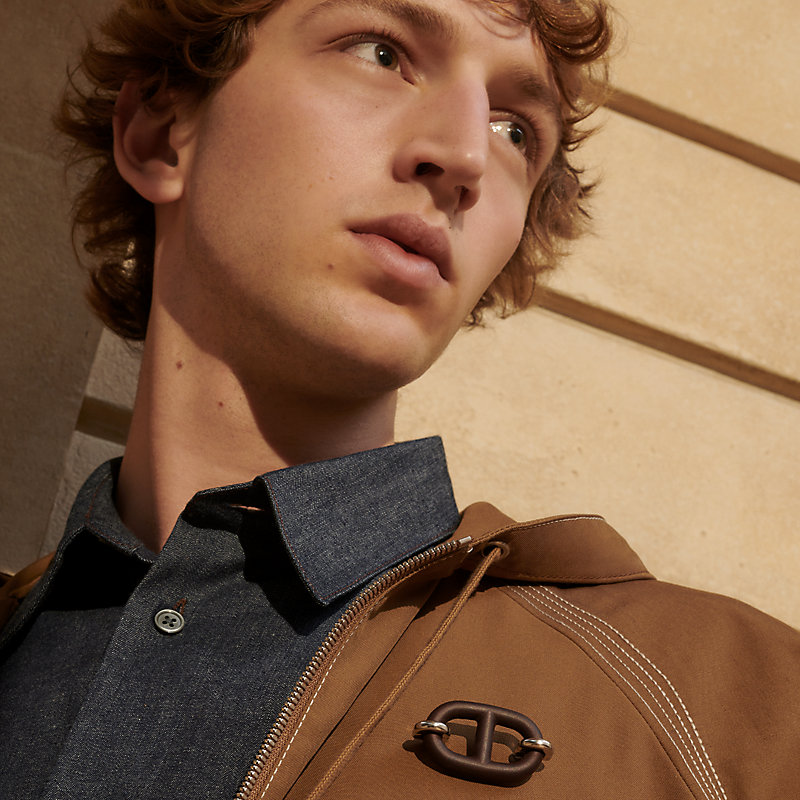 25A最新作★【HERMES】Chaine d'Ancre プリントデニムジャケット Chaqueta de inspiración denim estampado 