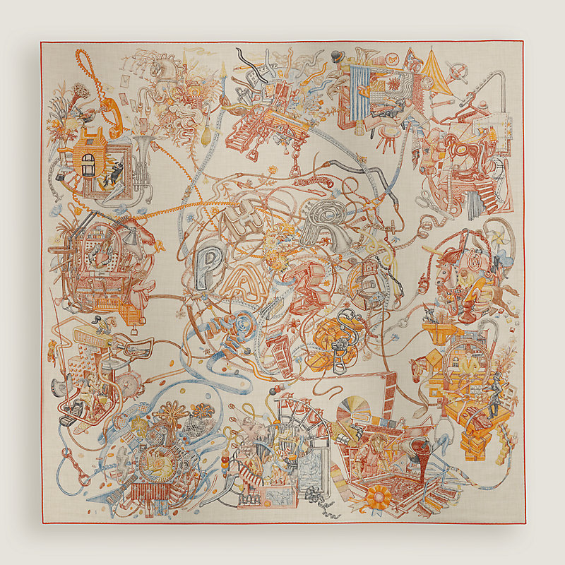 Châle 140 Le Monde d'Hermès