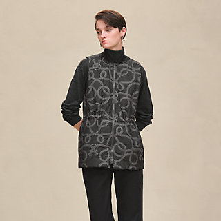 Chaleco largo reversible estampado 