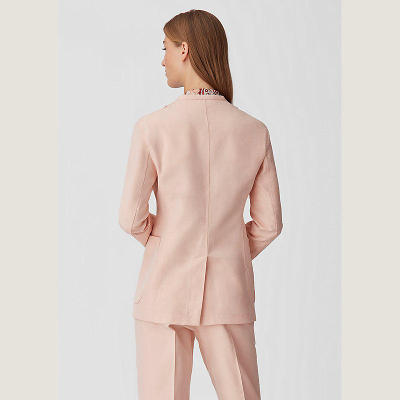 Chambray cotton suit jacket