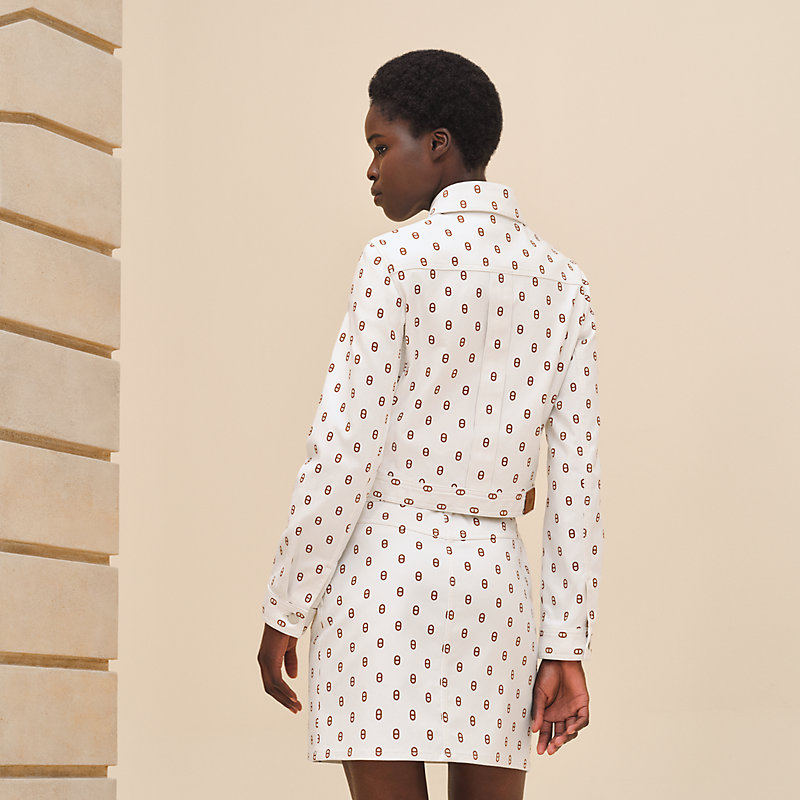 【オシャレ!】HERMES 「Chaine d'Ancre Compose」柄ジャケット Chaine d'Ancre Compose