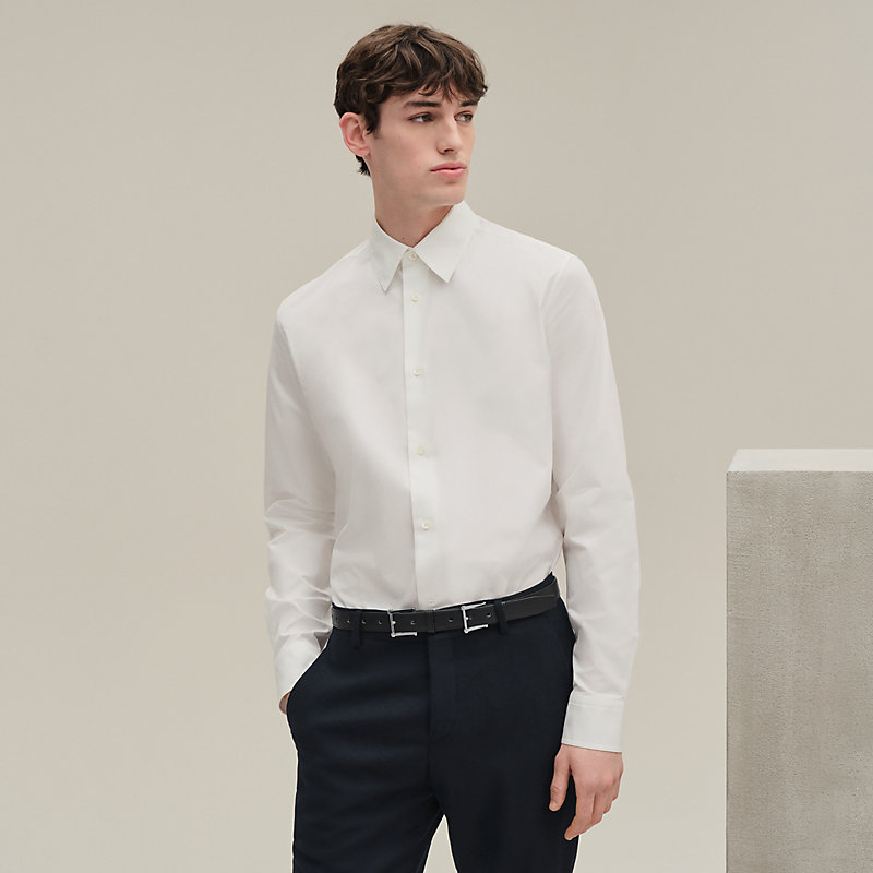 洗練されたフィット感 HERMES Chemise corps ajuste シャツ HERMES】デニム☆Chemise corps droit ストレートボディシャツ