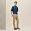 Chemise corps droit manches courtes patte cuir, Vue: Vue portée, worn, vue 1 sur 6
