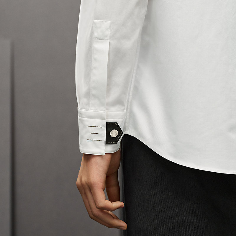 Chemise corps droit patte cuir
