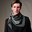 Cheval a la Couverture Spirale scarf 100, View: Worn, worn, view 3 of 4