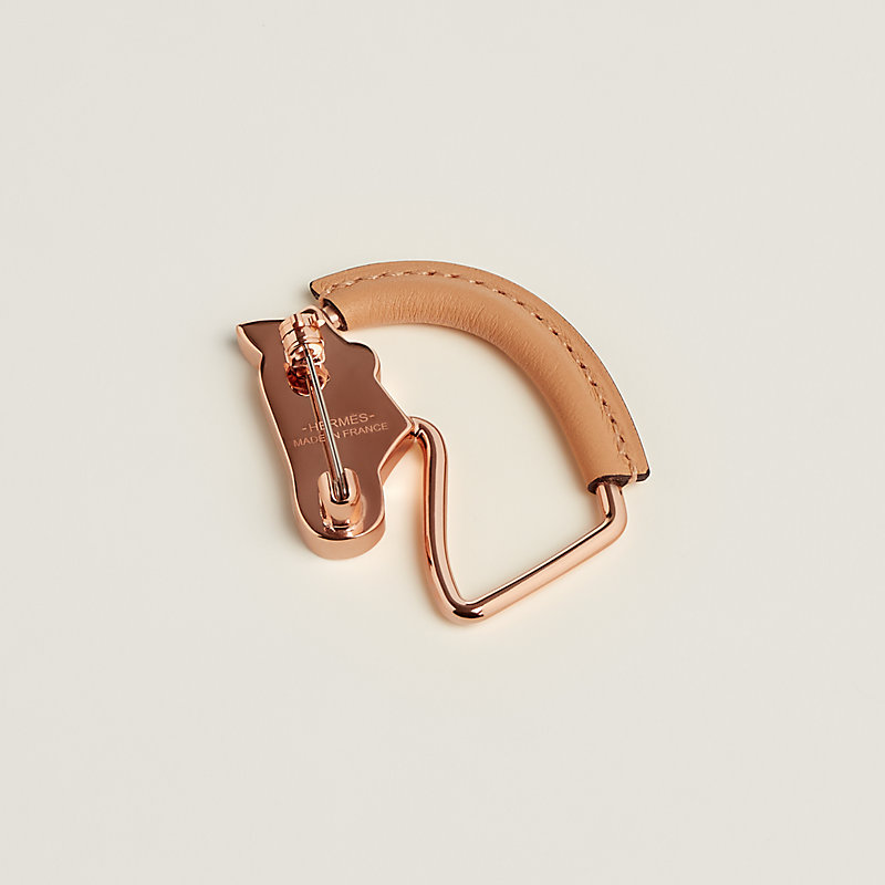 Cheval brooch - Beige | Hermès Singapore