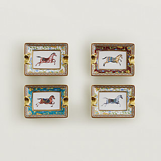 Cheval d'Orient set of 4 mini ashtrays | Hermès Canada