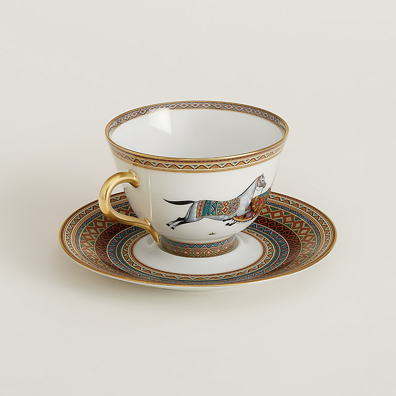 Cheval d'Orient tea cup and saucer