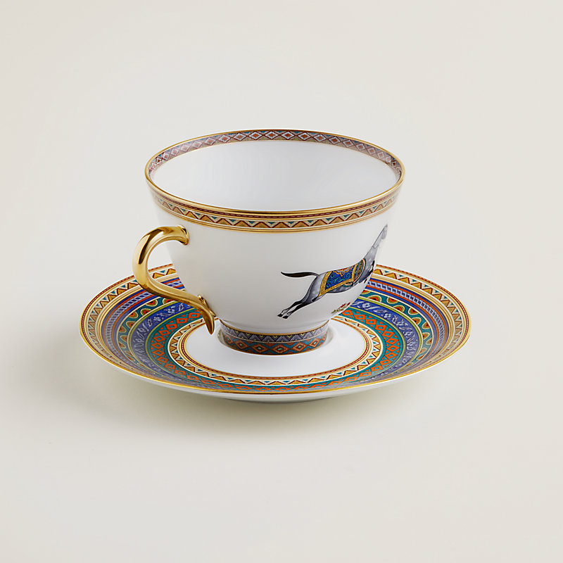 Cheval d'Orient tea cup and saucer