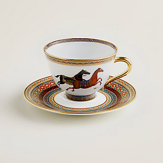 Hermès Cheval d’Orient Porcelain Tea Cup & Saucer No. 1