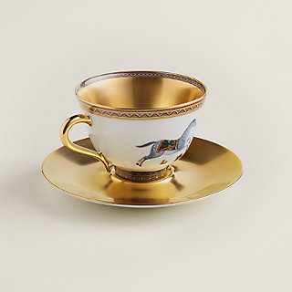 Cheval d'Orient tea cup and saucer n°1 | Hermès Canada