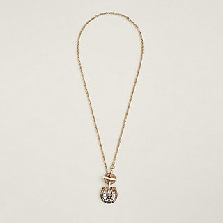 HERMES ホルン型ネックレス Pendant Cor H イエローゴールド Cheval de Coeur pendant, small model | Hermès Macau SAR