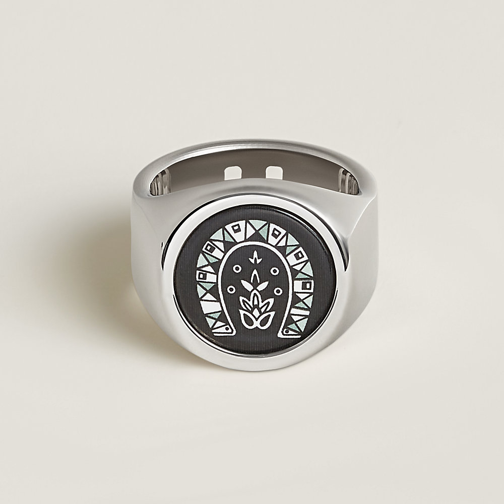 Cheval de Coeur ring - Black | Hermès Thailand