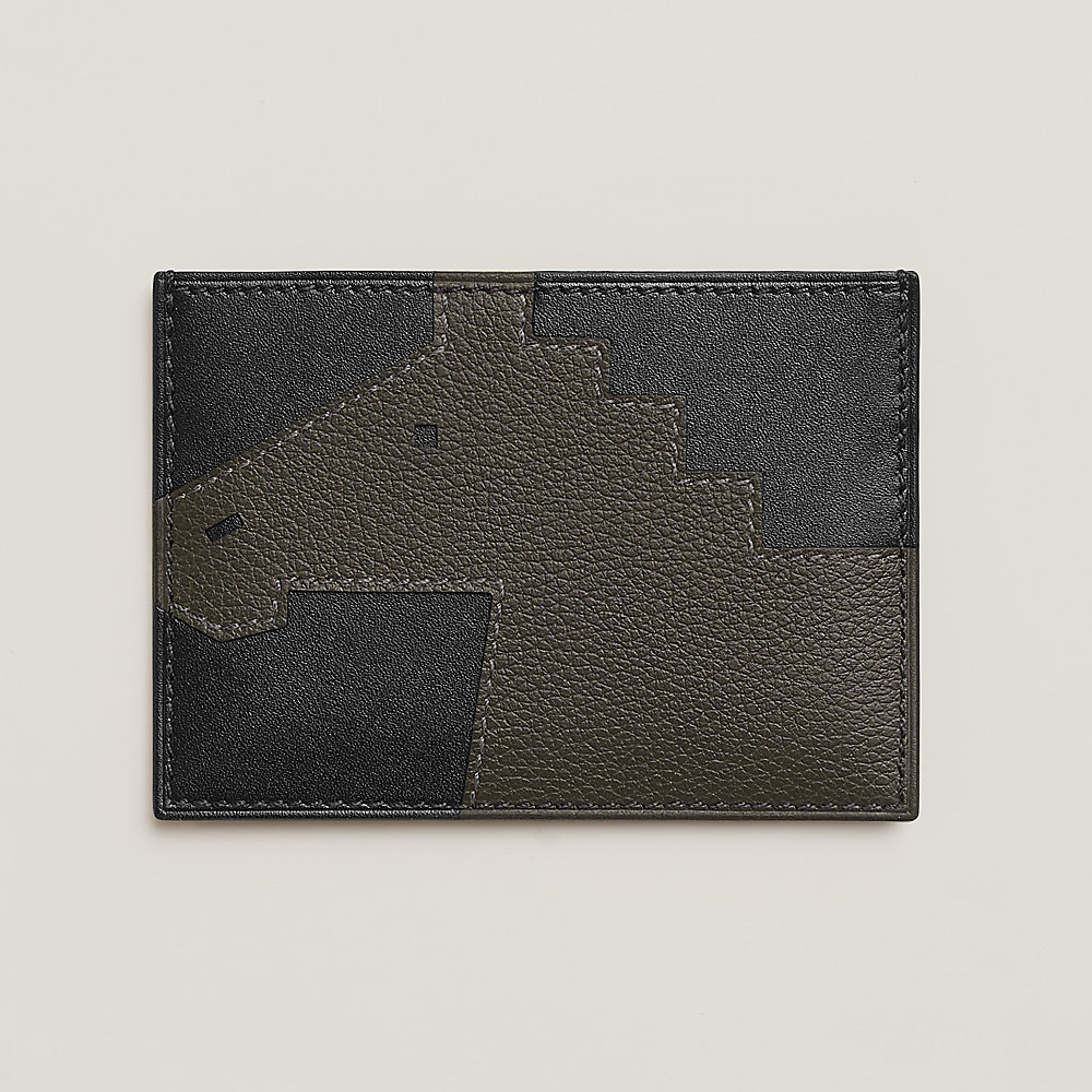 Cheval Picto card holder - Black | Hermès Greece