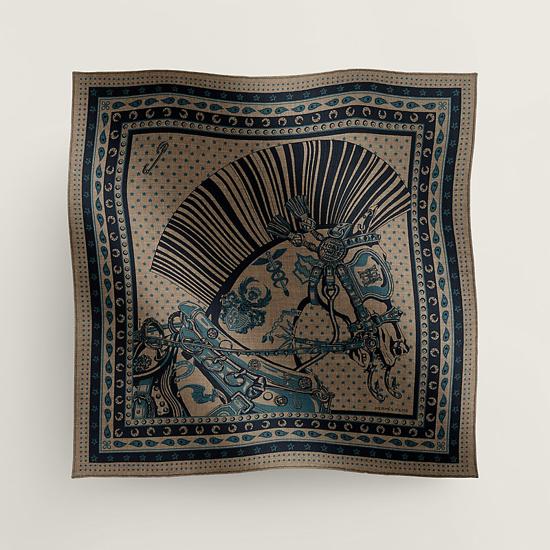 Hermes Scarf Carre Hermes Cheval Cheval Punk Bandana Scarf 65