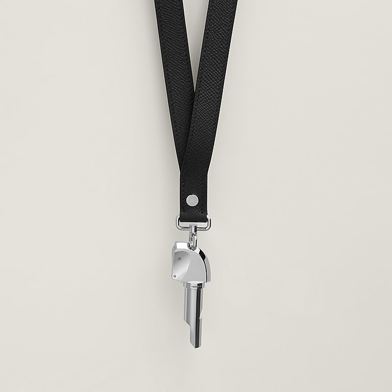 Cheval whistle necklace - Black | Hermès UK
