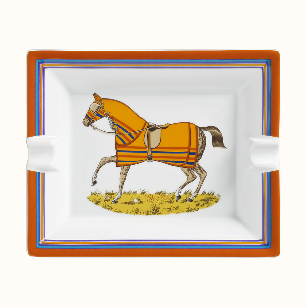 Chevaux A La Couverture 2 Ashtray Hermes Usa