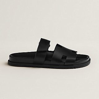 Hermès Chypre Sandals (Naturel/Black)