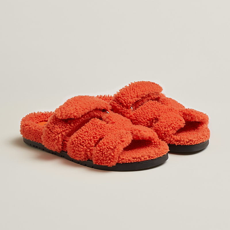 hermes fuzzy slides