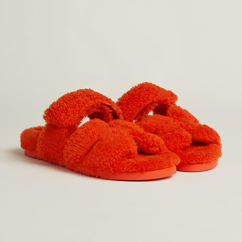 lv furry slippers