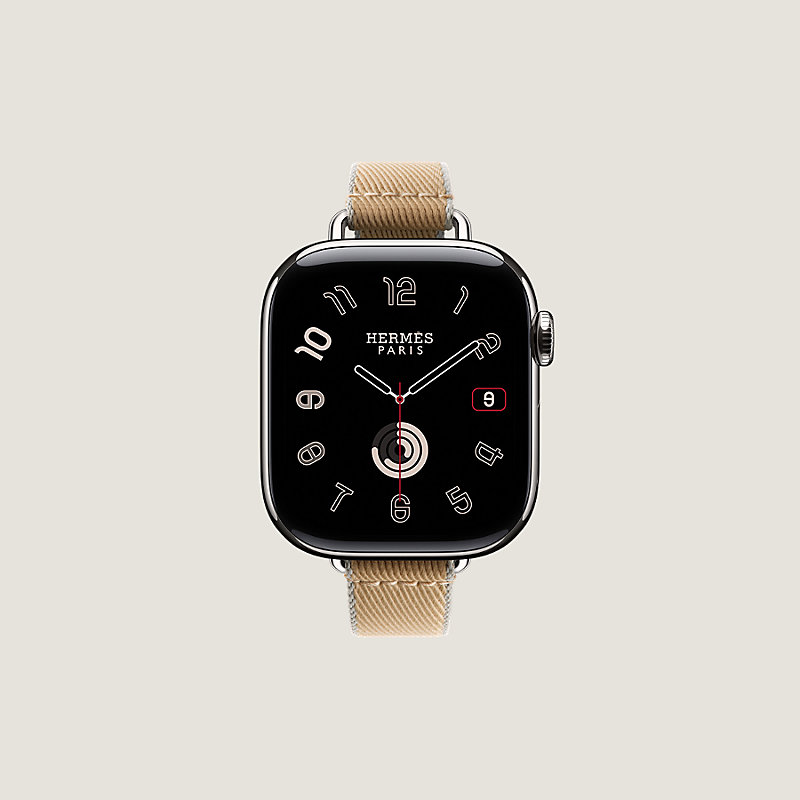Cinturino Apple Watch Hermès Simple Tour 42&nbsp;mm Twill Jump Attelage