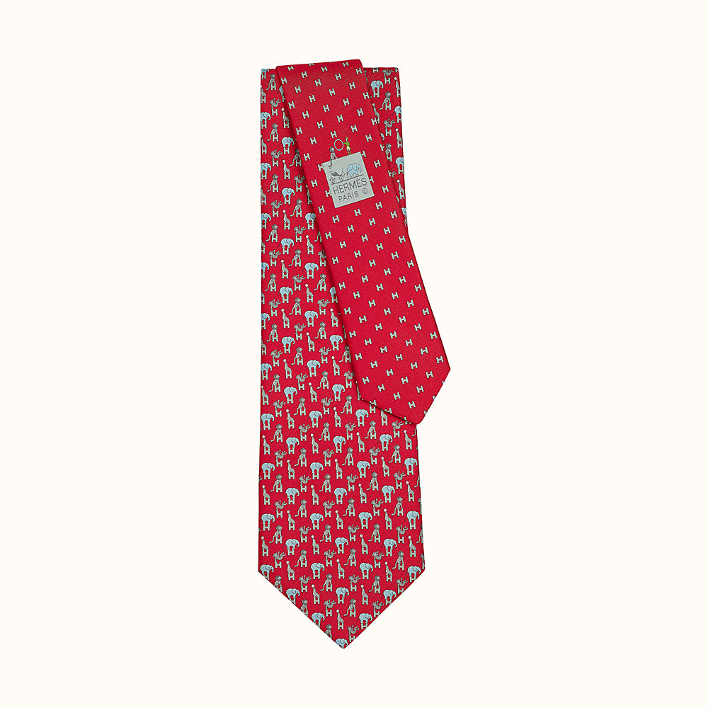 hermes red tie