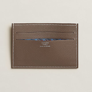 Citizen Twill card holder - Yellow | Hermès USA