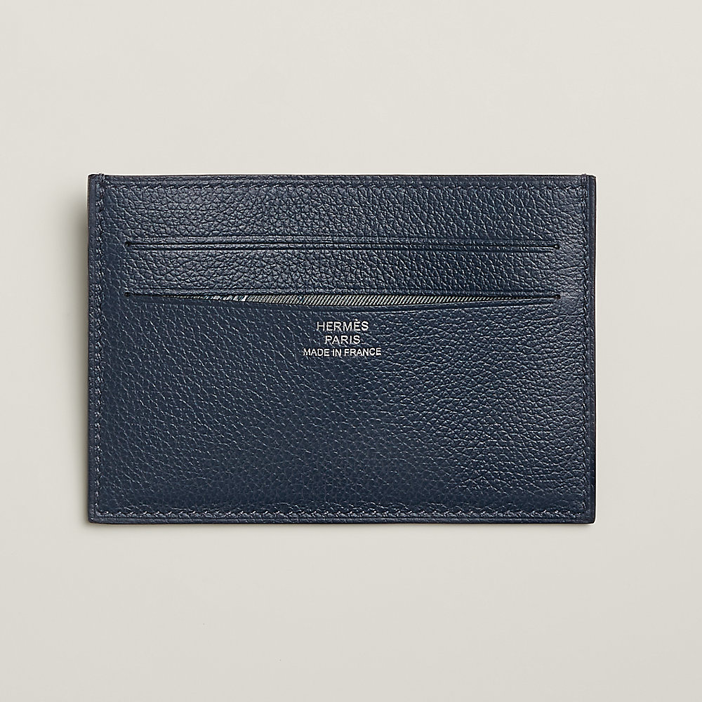 Citizen Twill card holder - Blue | Hermès Macau SAR