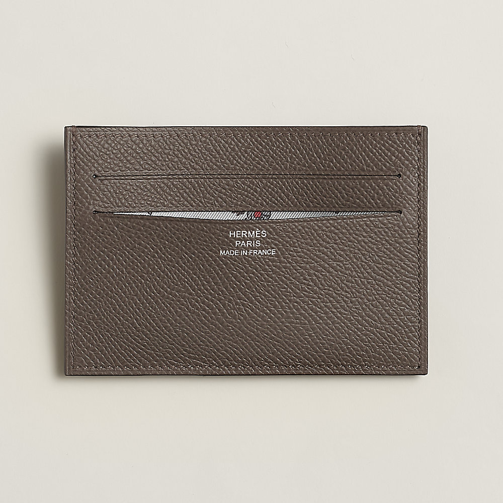 エルメス Citizen Twill card holder - Grey | Hermès USA