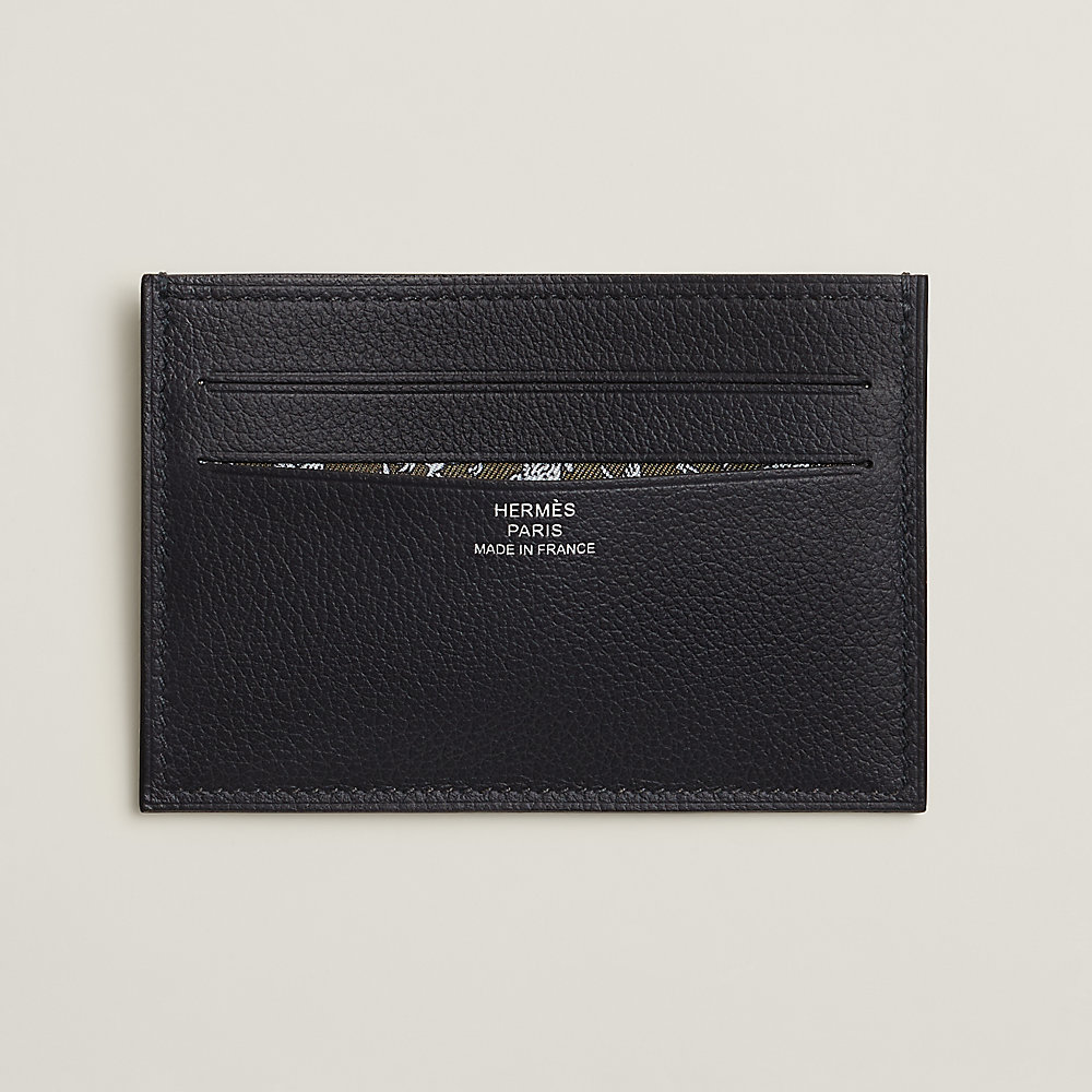 Citizen Twill Compact card holder - Orange | Hermès USA