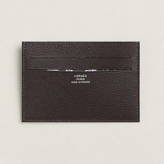 Citizen Twill Compact card holder - Orange | Hermès USA