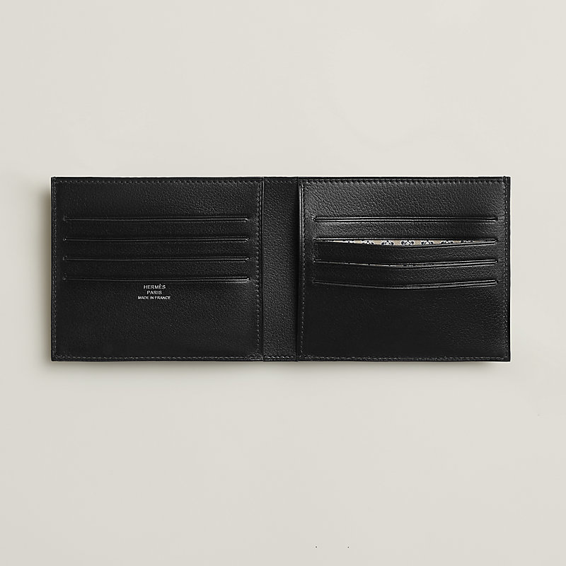 Citizen Twill Compact card holder - Black | Hermès Canada