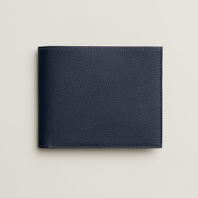 Citizen Twill Compact card holder - Blue | Hermès Singapore